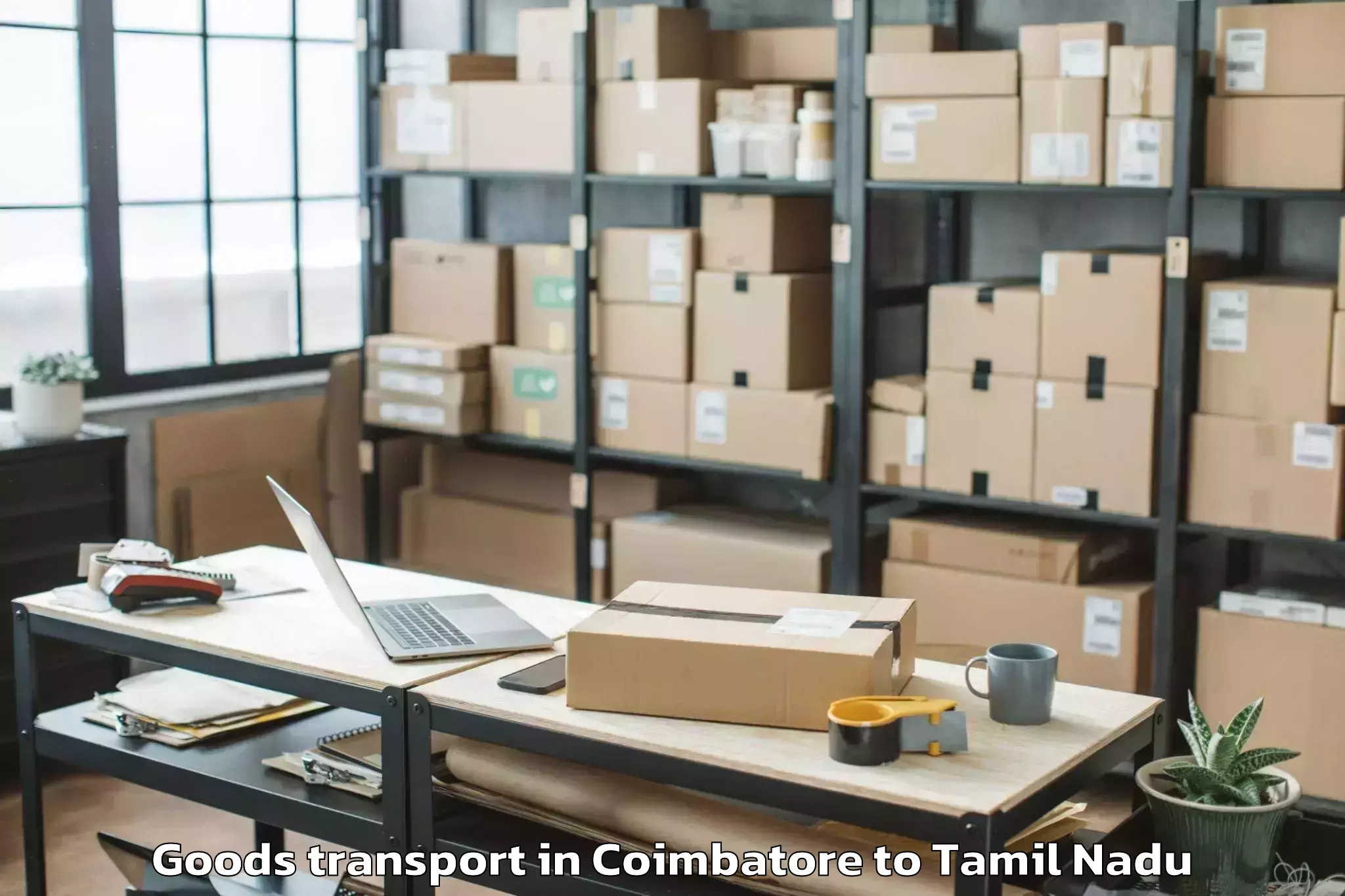 Easy Coimbatore to Kodavasal Goods Transport Booking